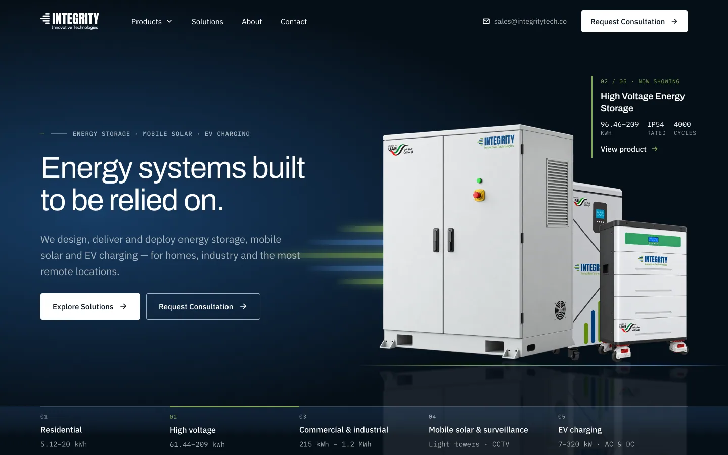 Integrity home page hero